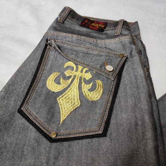 Men's Size 36 CJ Jeans Embroidered Pockets 100% Cotton Y2K Vintage - Picture 3 of 7